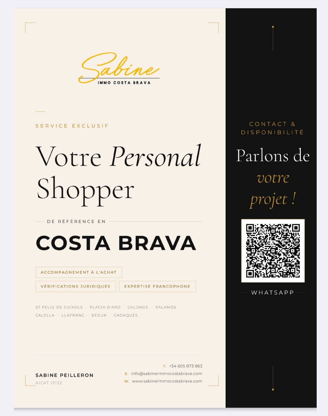 Publicité Sabine Immo Costa Brava Direction Espagne Hors-Série n°5